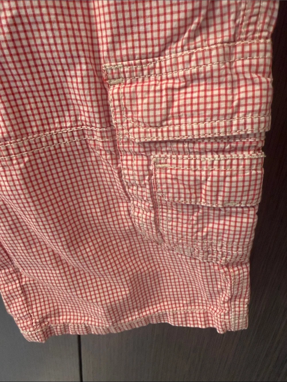 Country Road Red Gingham Cargo Shorts
